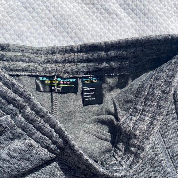 NWT Logan & Martin Jogger Pants Mens Medium Gray zip closure Pockets Drawstring - Picture 7 of 10